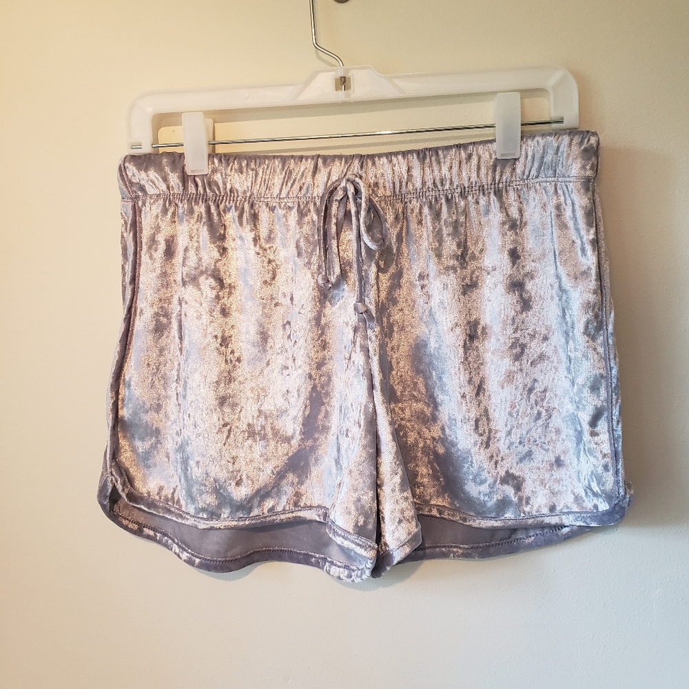 Crushed Velvet Pajama Shorts